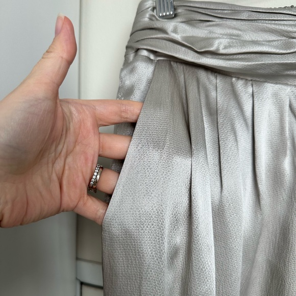 Club Monaco Silk Silver Trousers Size S - Picture 5 of 13